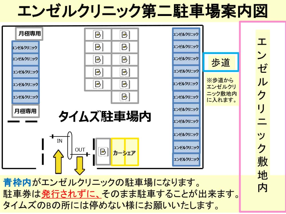 エンゼルクリニック第2駐車場案内図